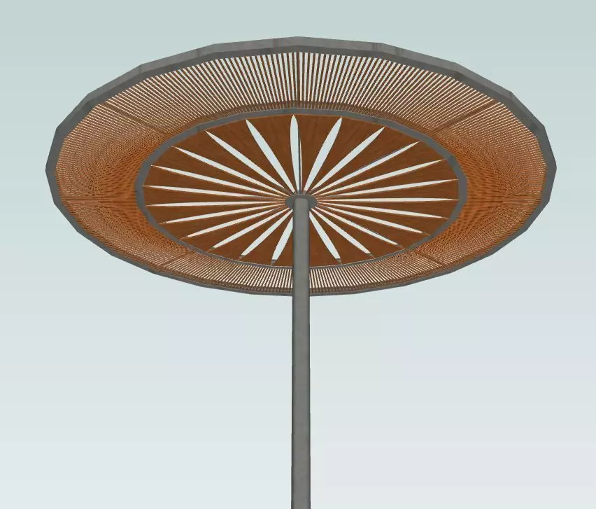 Sunshade Umbrella Low-poly 3D model
