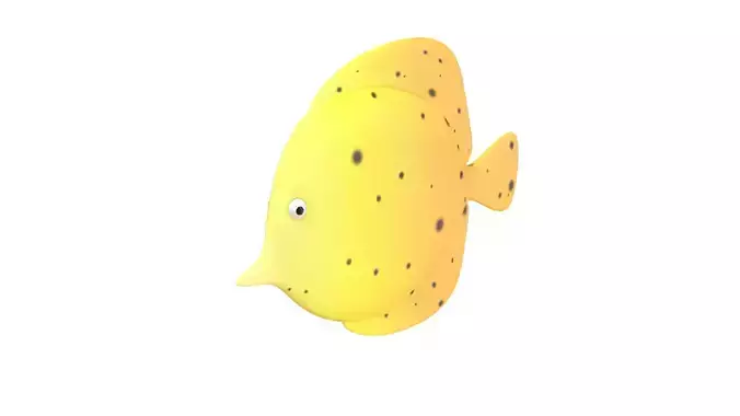 Cartoon Stylized Fish 3D Model