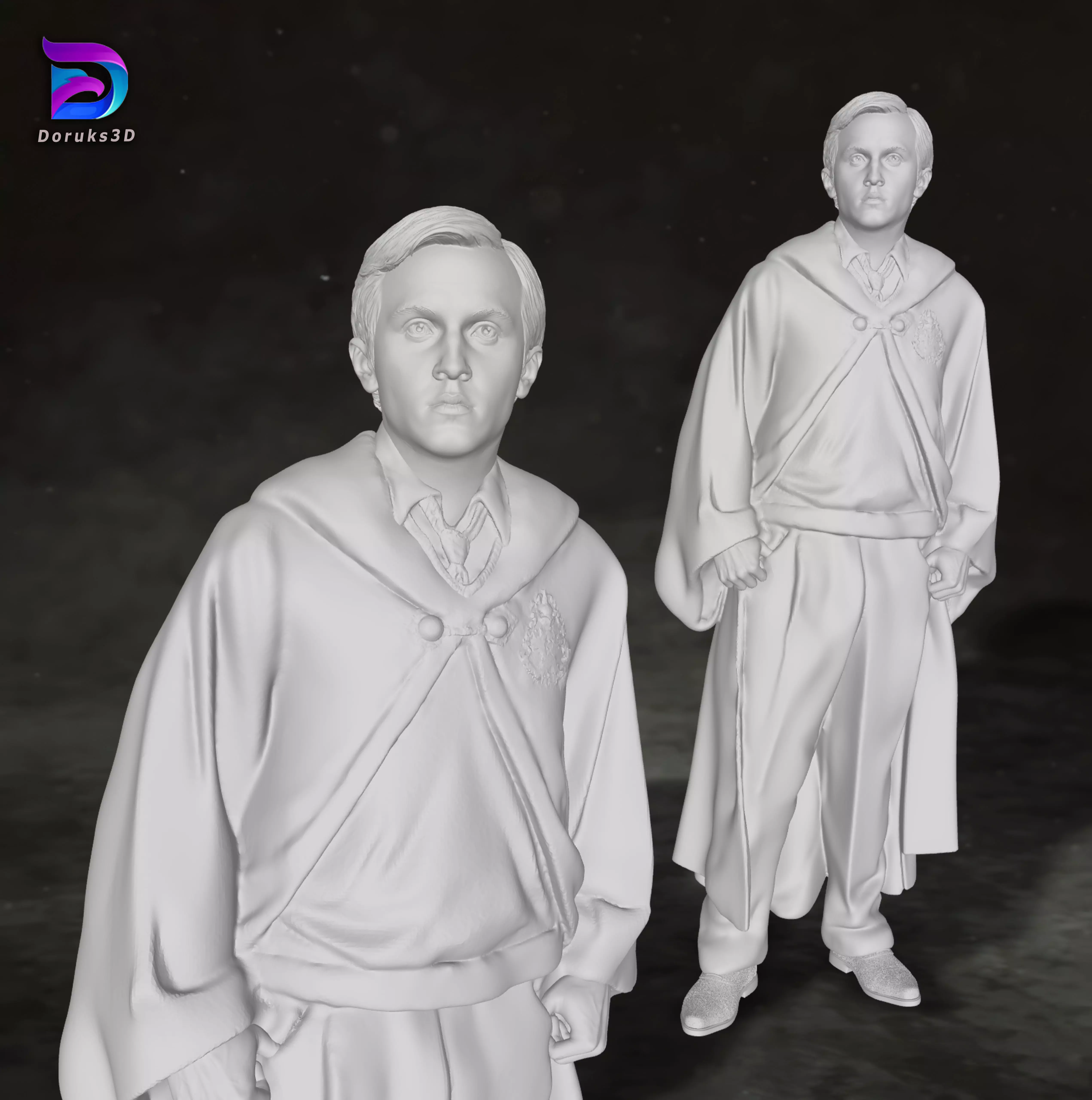 Draco Malfoy Harry Potter Action Figures Custom 3D print model 3D print model_0