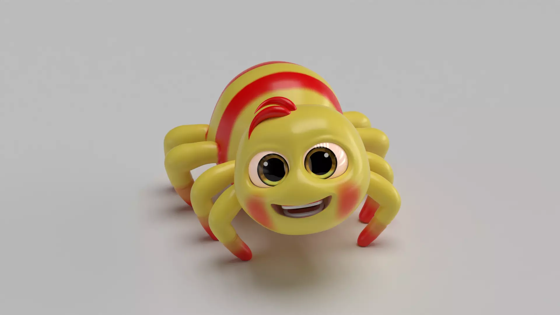 Cartoon Stylized Spider 3D Model Low-poly 3D model_0