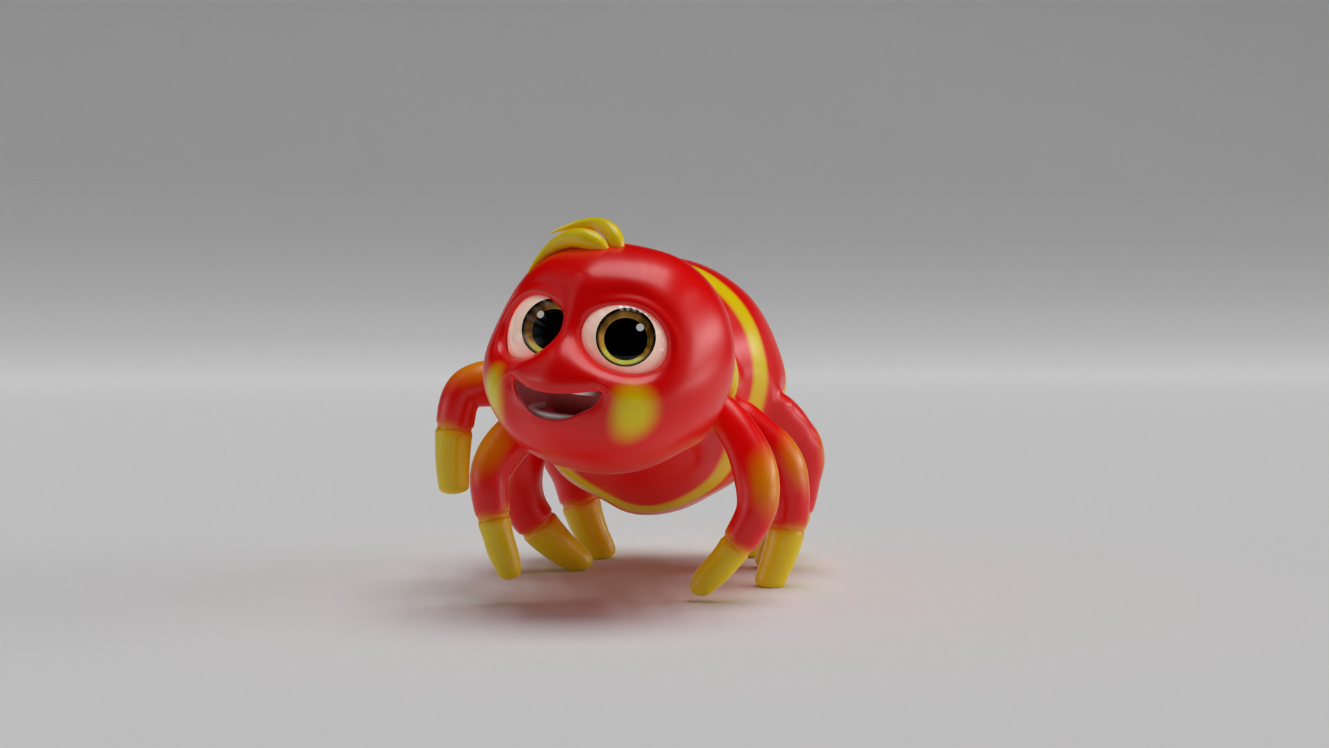 Cartoon Stylized Spider 3D Model Low-poly 3D model_5