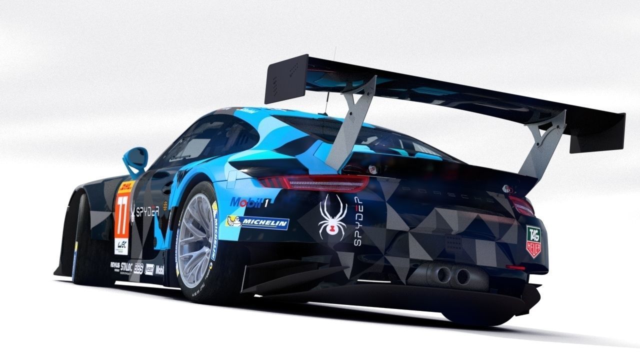 Porsche 2016 GT3 R - Dempsey Proton Racing Le Mans 3D model_3