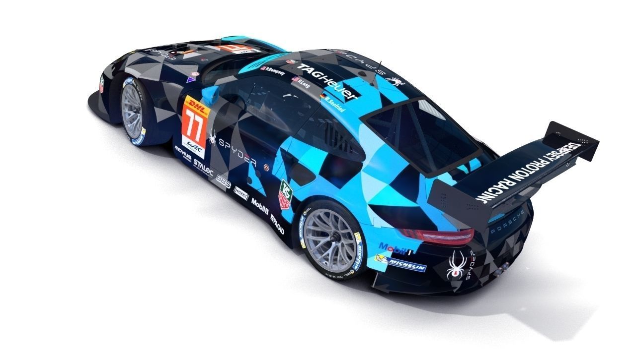 Porsche 2016 GT3 R - Dempsey Proton Racing Le Mans 3D model_1