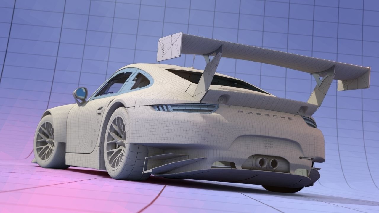 Porsche 2016 GT3 R - Dempsey Proton Racing Le Mans 3D model_14