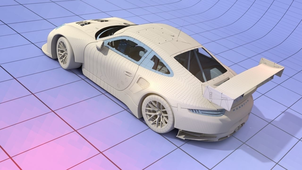 Porsche 2016 GT3 R - Dempsey Proton Racing Le Mans 3D model_11