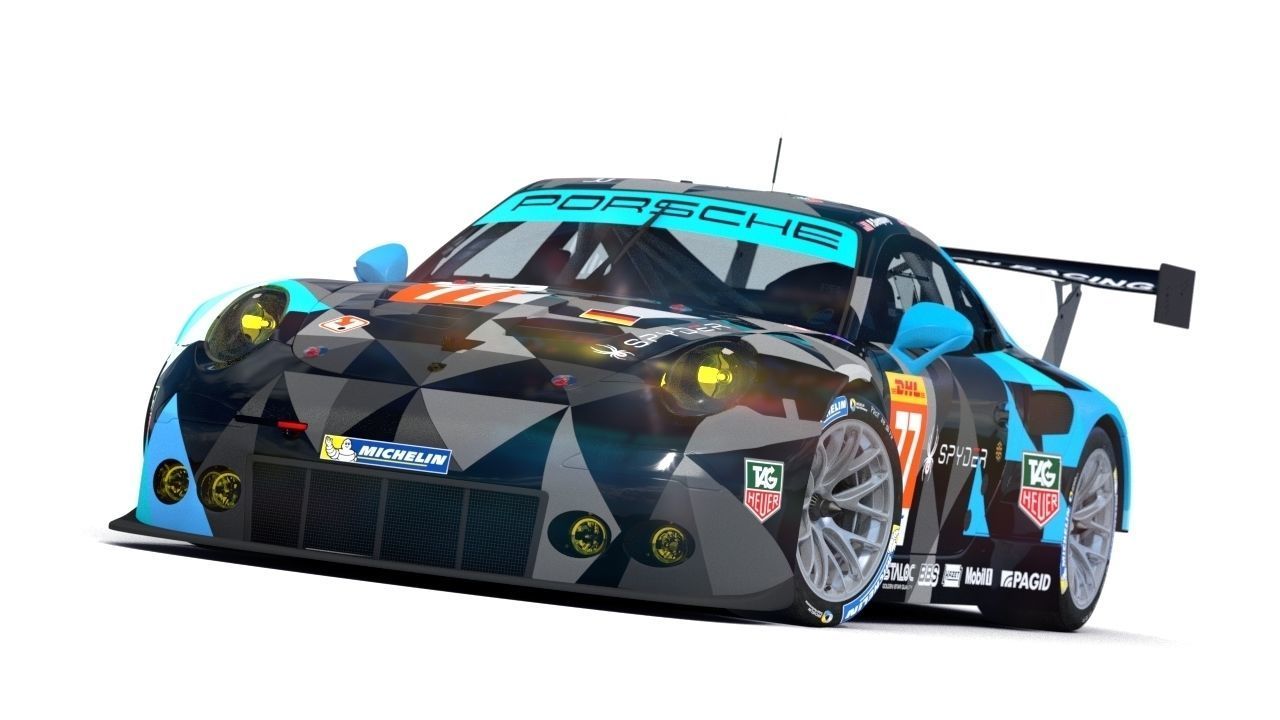 Porsche 2016 GT3 R - Dempsey Proton Racing Le Mans 3D model_2