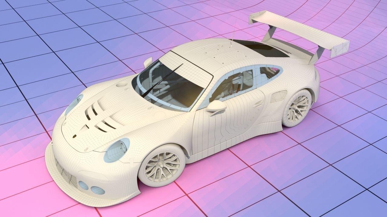 Porsche 2016 GT3 R - Dempsey Proton Racing Le Mans 3D model_13
