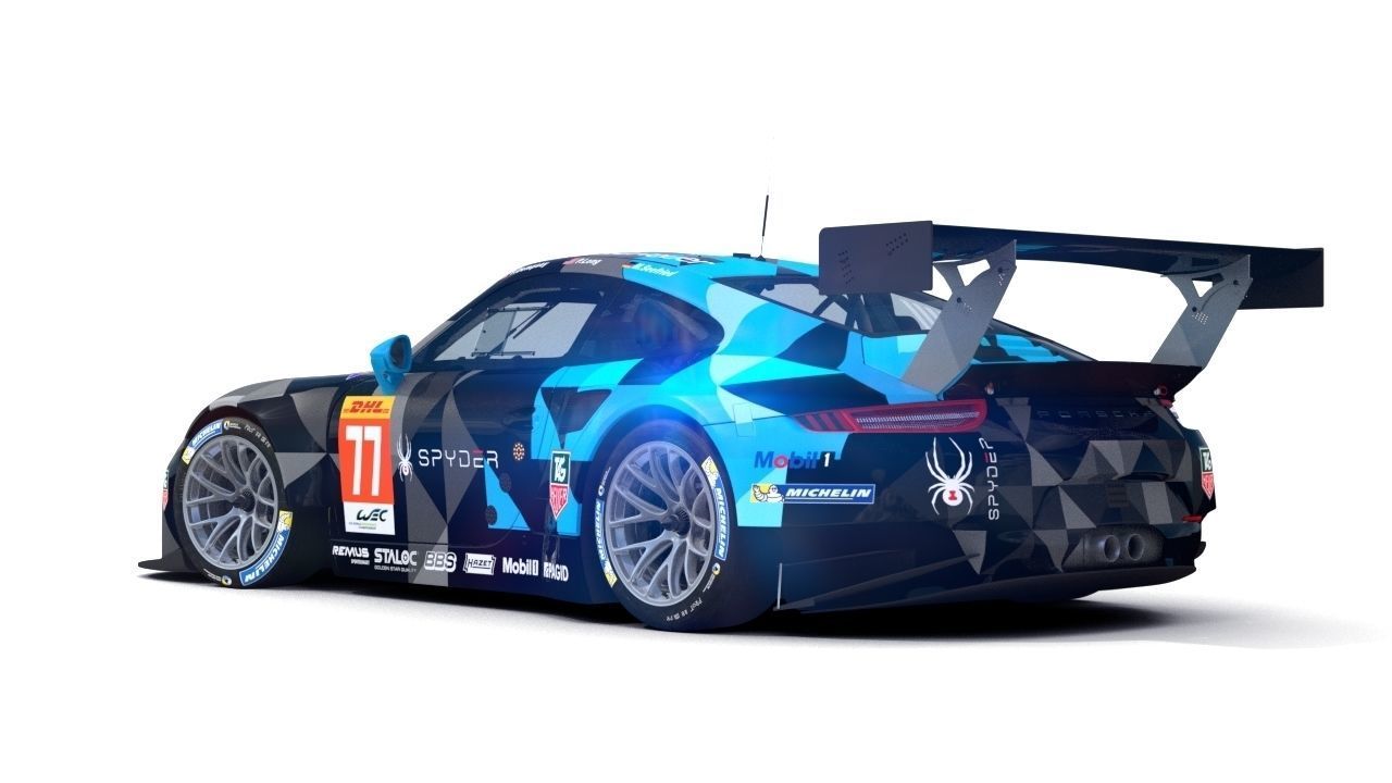 Porsche 2016 GT3 R - Dempsey Proton Racing Le Mans 3D model_6