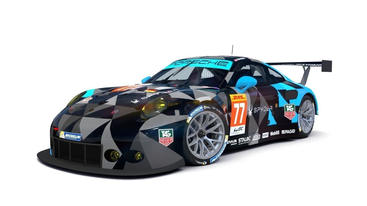 Porsche 2016 GT3 R - Dempsey Proton Racing Le Mans 3D model_4