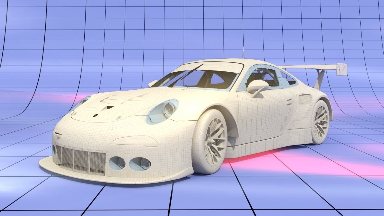 Porsche 2016 GT3 R - Dempsey Proton Racing Le Mans 3D model_9