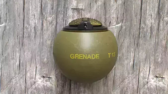 The BEANO T-13  - Grenade  Low-poly 3D model Low-poly 3D model