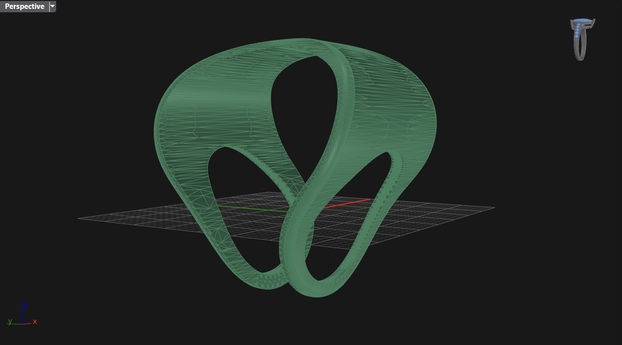 free form ring N57 3D print model_5