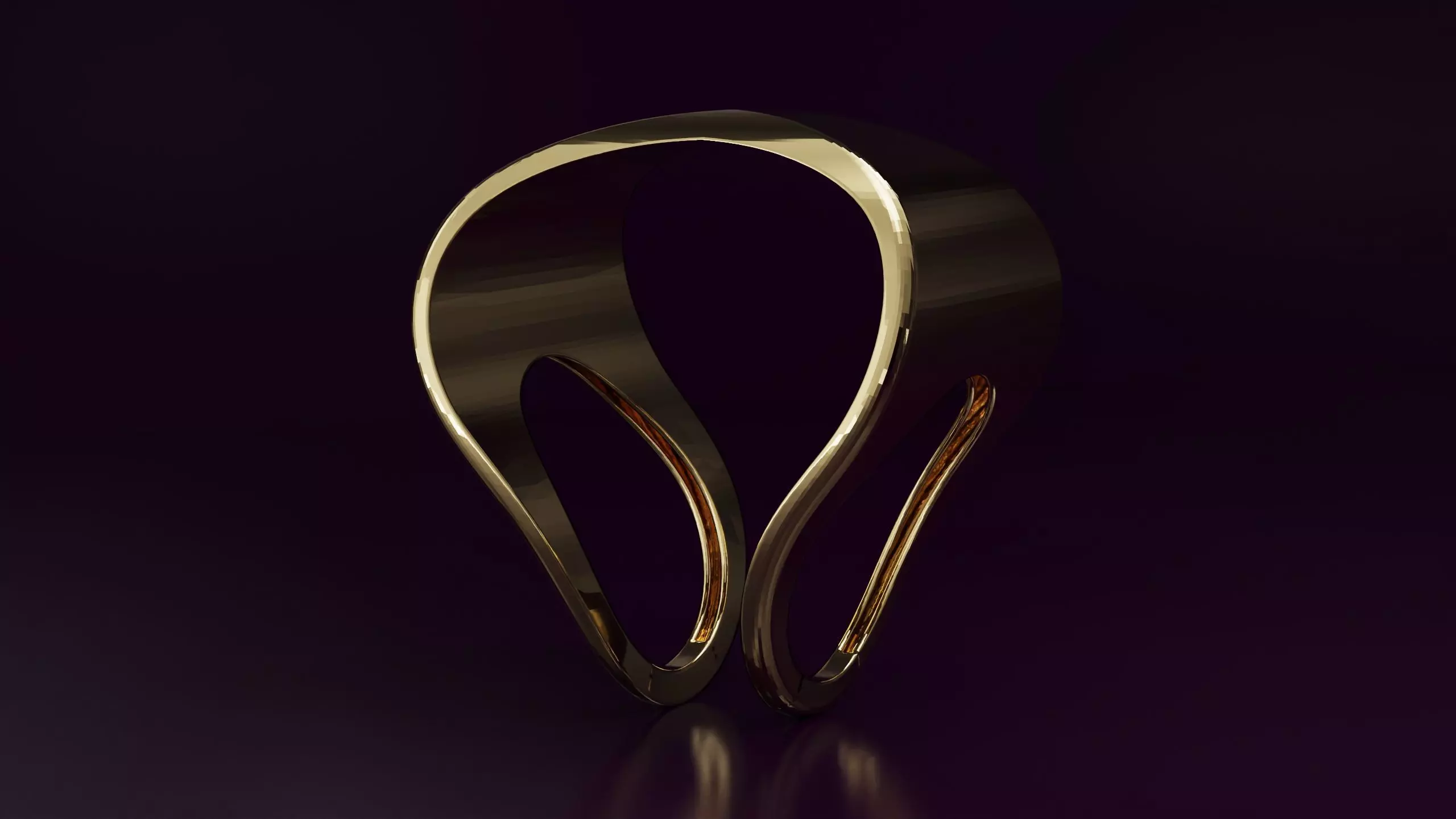 free form ring N57 3D print model_0