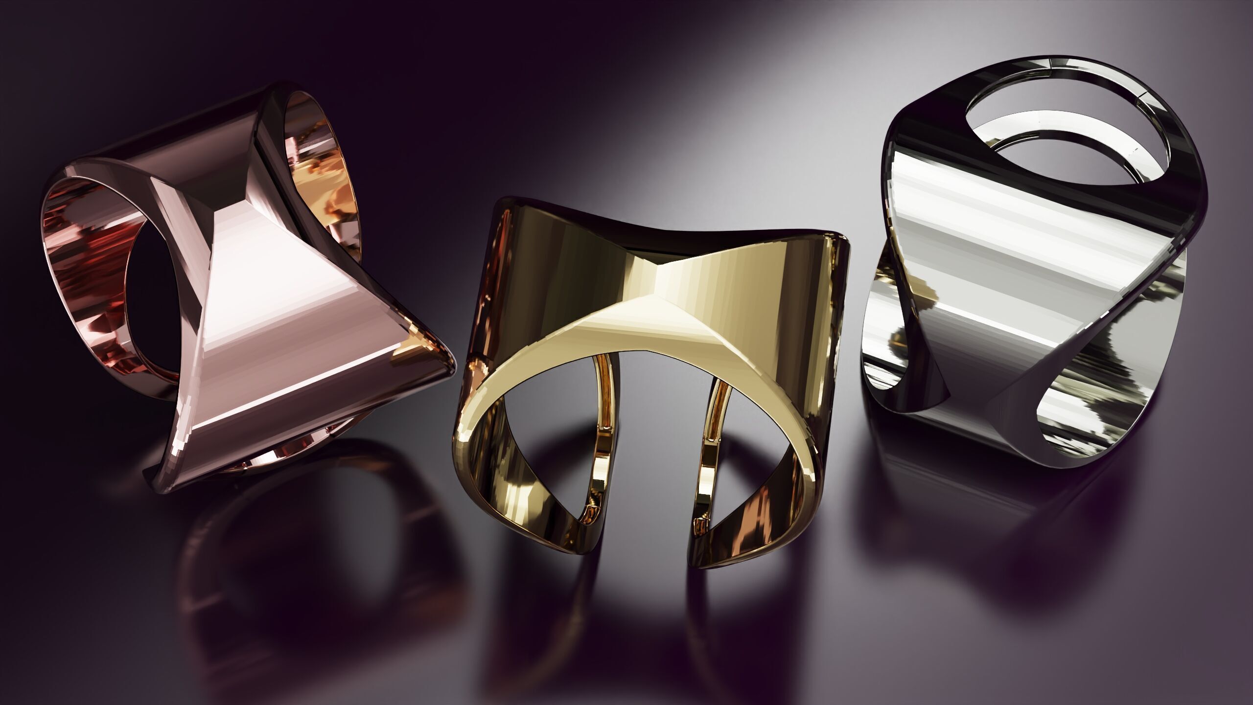 free form ring N57 3D print model_4