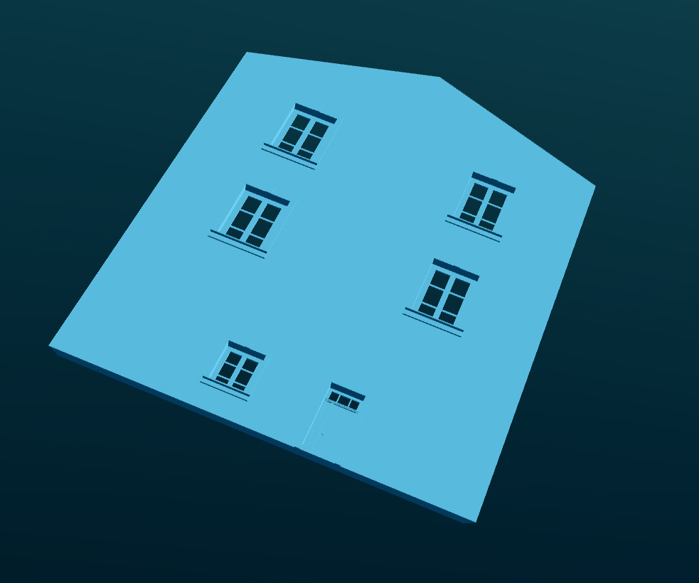 Grand Village Mansion from Southern France 3D print model_4