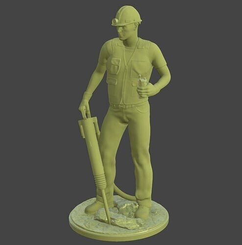 Miner Guy 3D print model