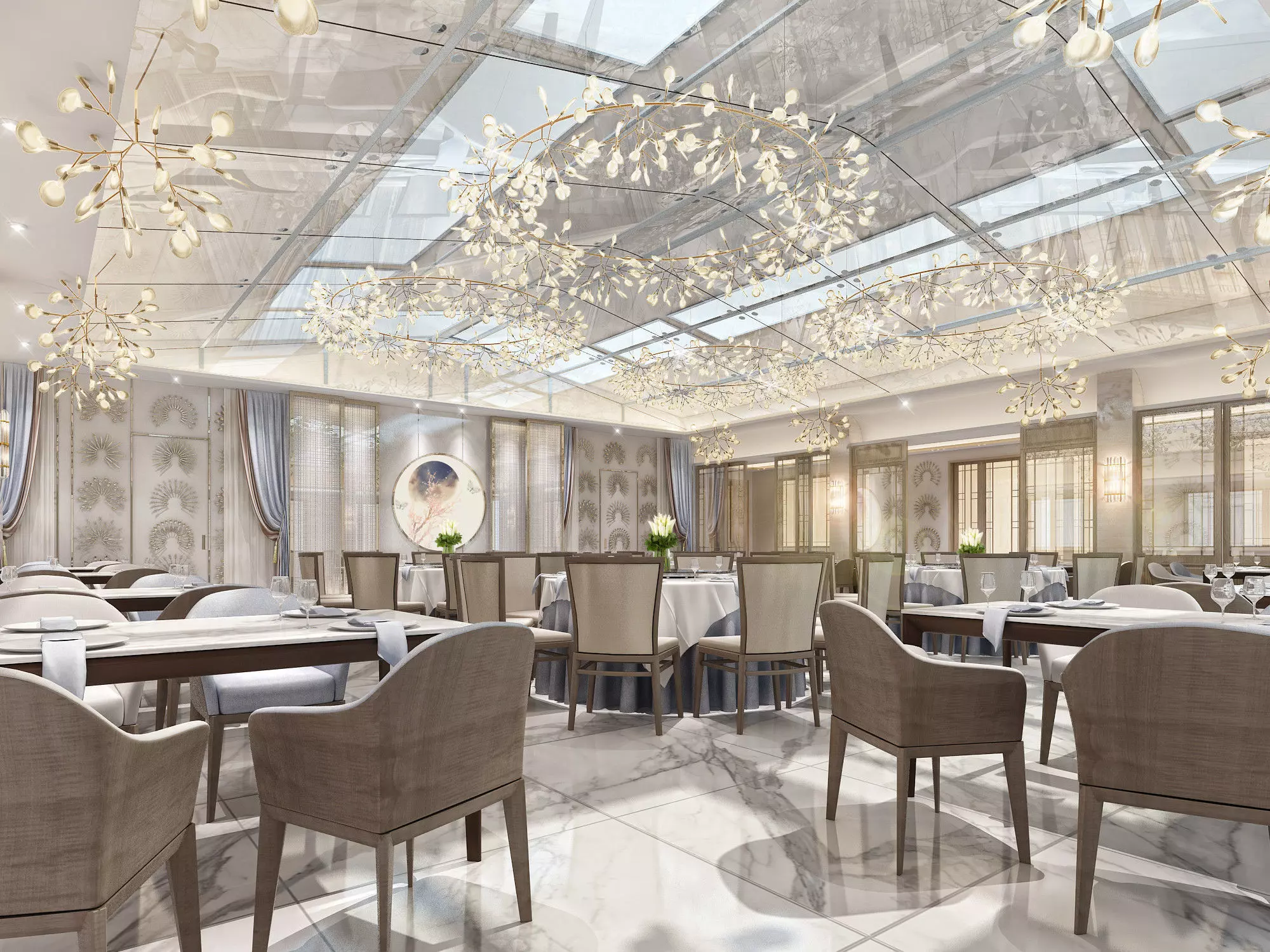 Hotel Banquet Hall  3D model_0