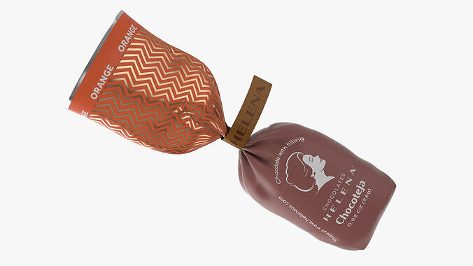 Helena Chocoteja ORANGE Chocolate Low-poly 3D model 3