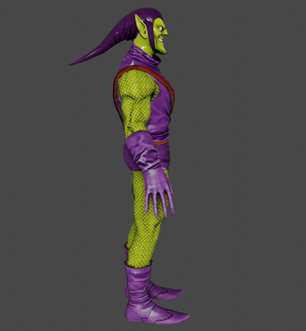 Green Goblin  Low-poly 3D model_5