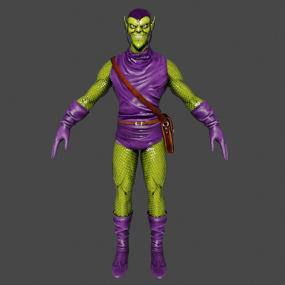 Green Goblin  Low-poly 3D model_2