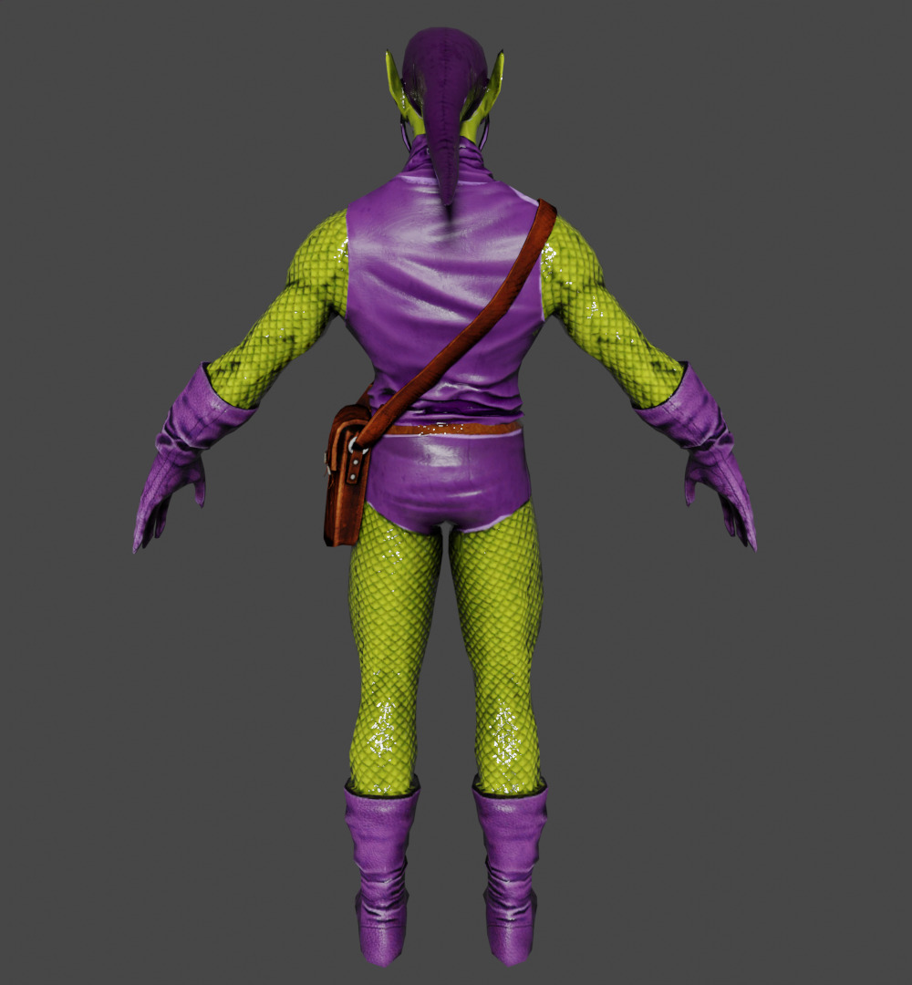 Green Goblin  Low-poly 3D model_8