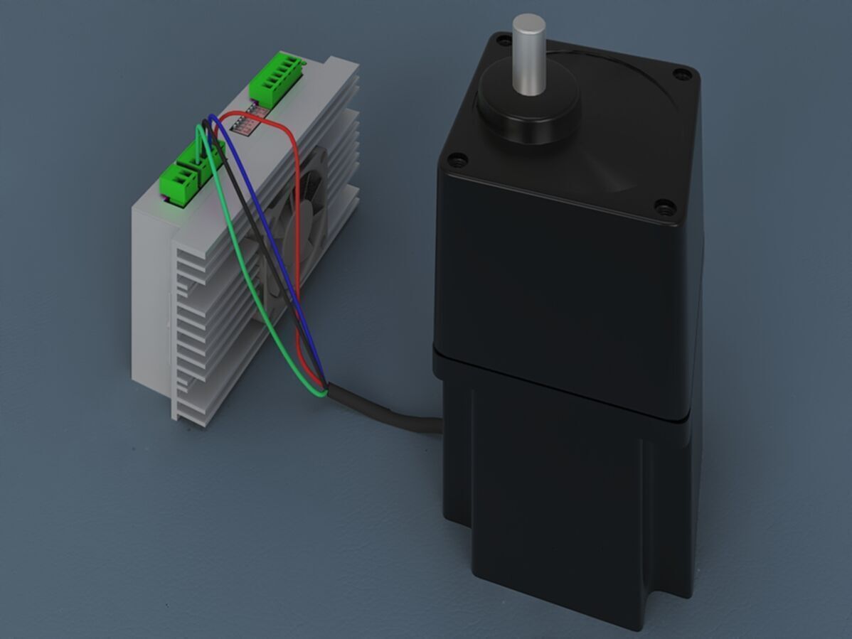 driver stepper motor and stepper motor 3D model_3