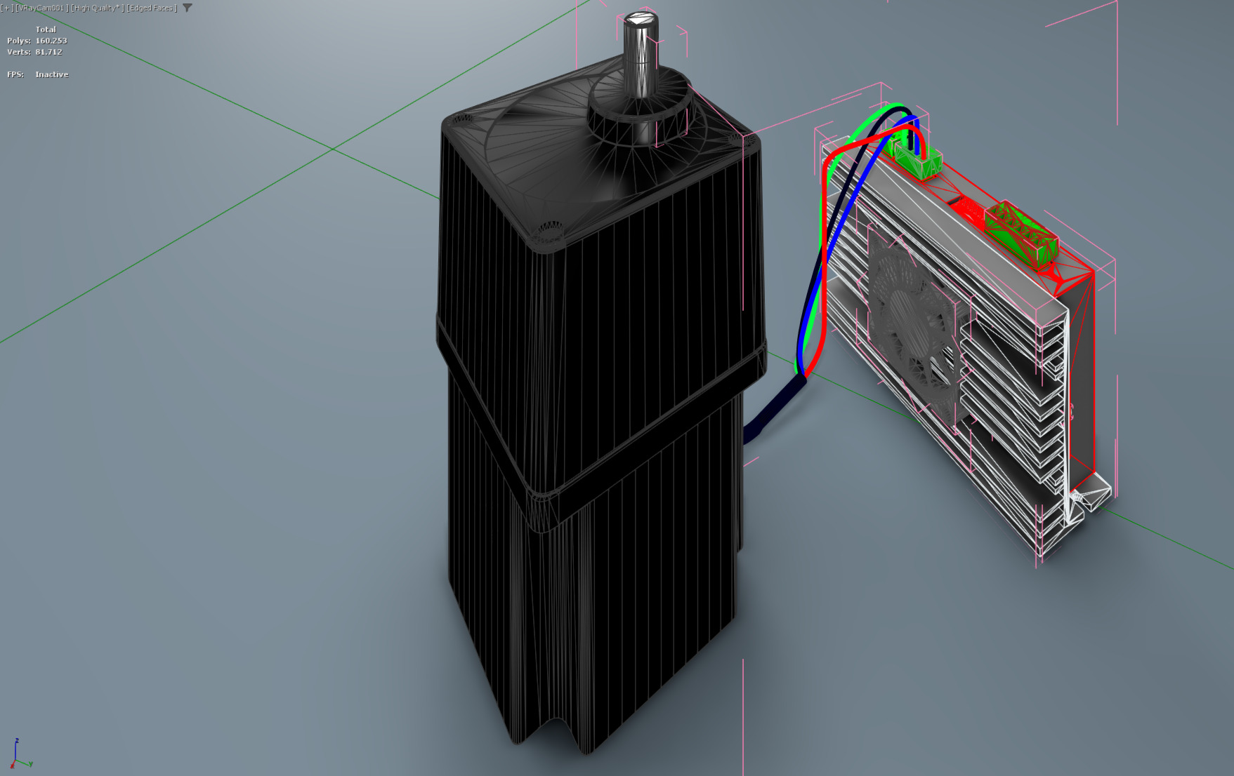 driver stepper motor and stepper motor 3D model_4