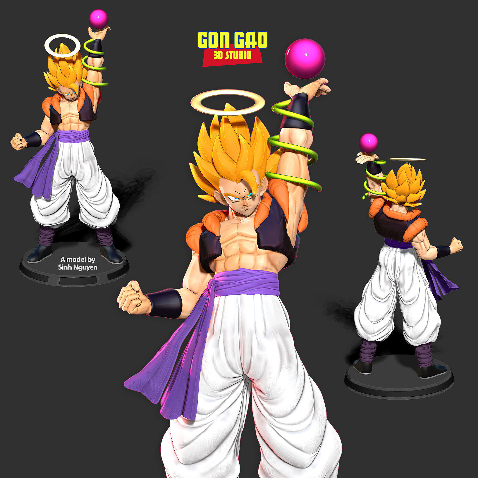 Super Gogeta - Dragon Ball 3D print model_1