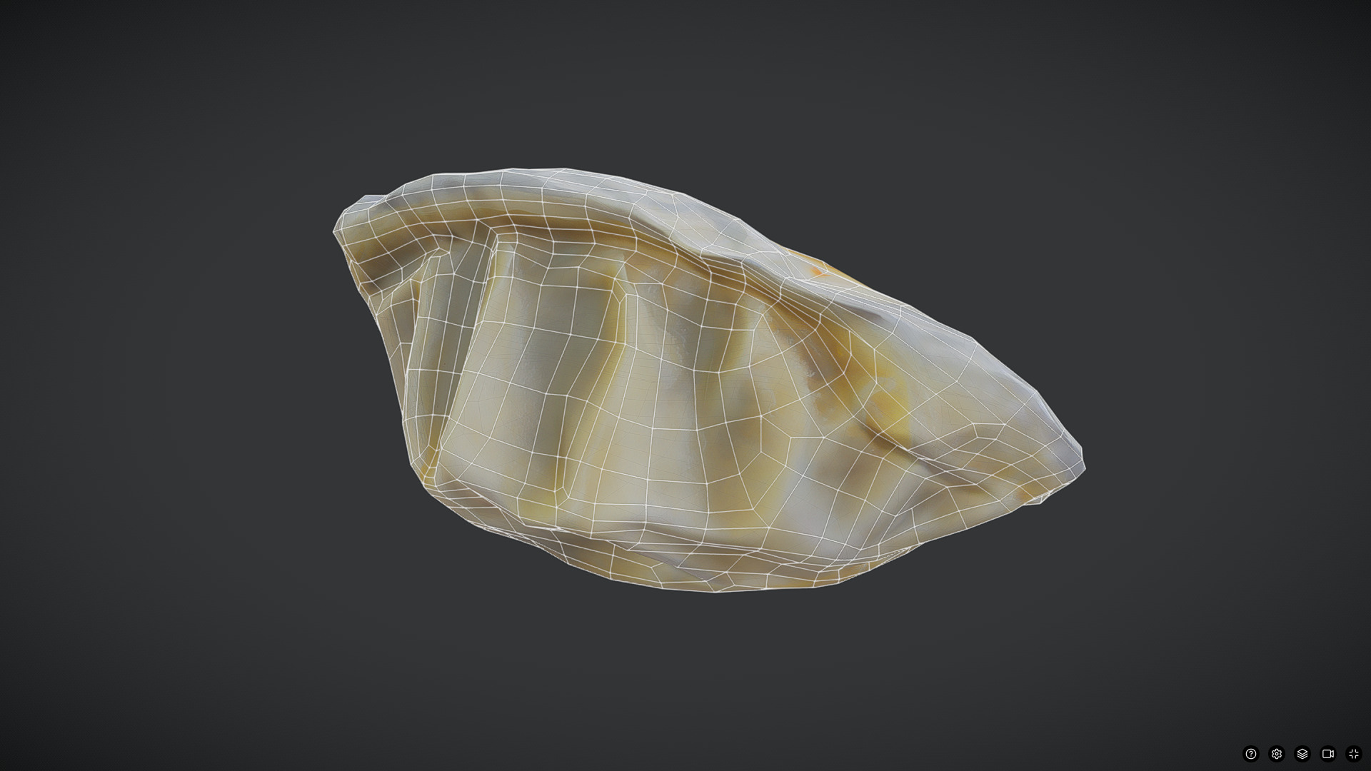 Dumpling 3 Low-poly 3D model_2