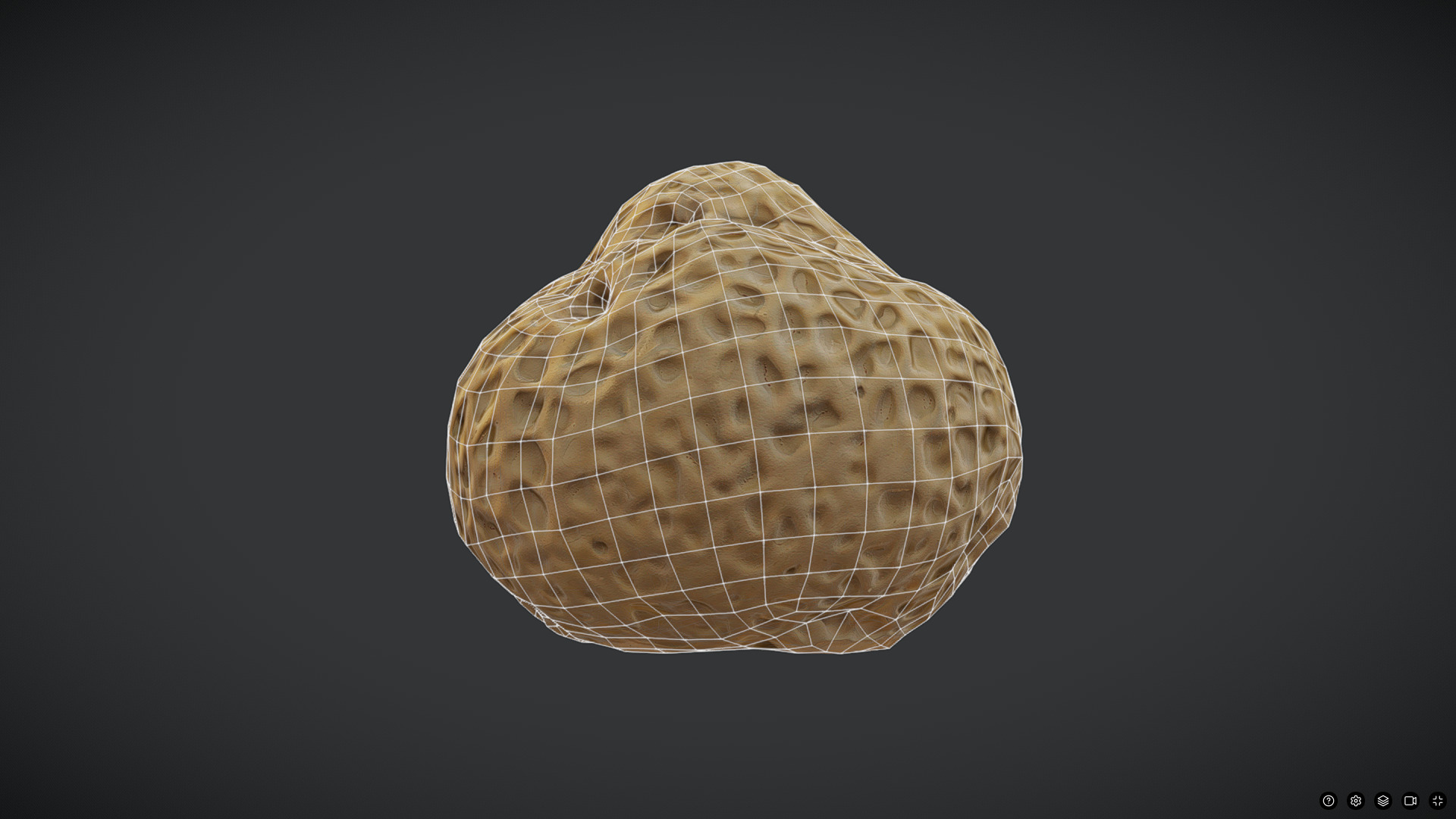 Sea Sponge Low-poly 3D model_4