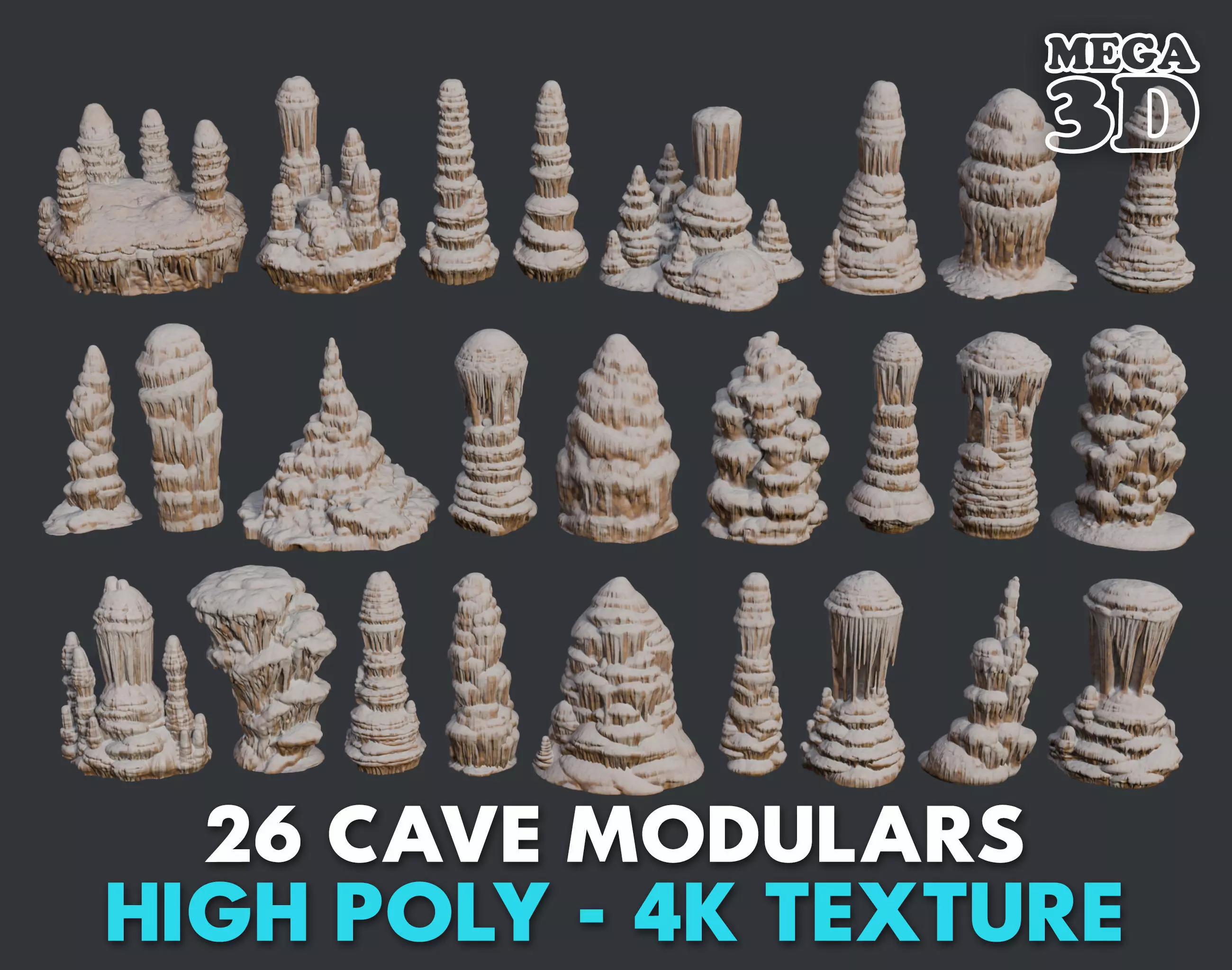 26 Cave Stalactites - 250318 3D model_0