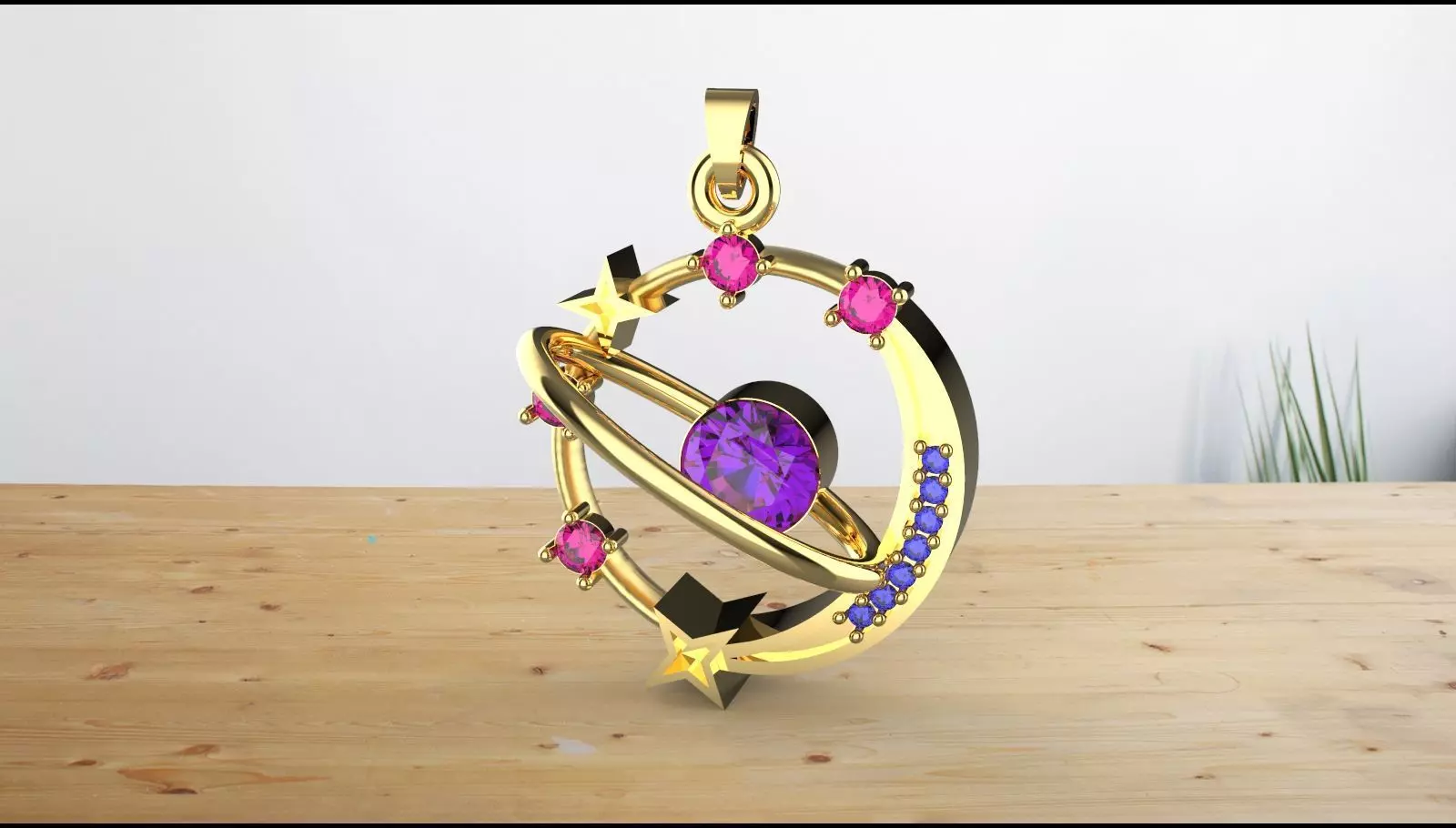 mood and the star pendant 3D print model