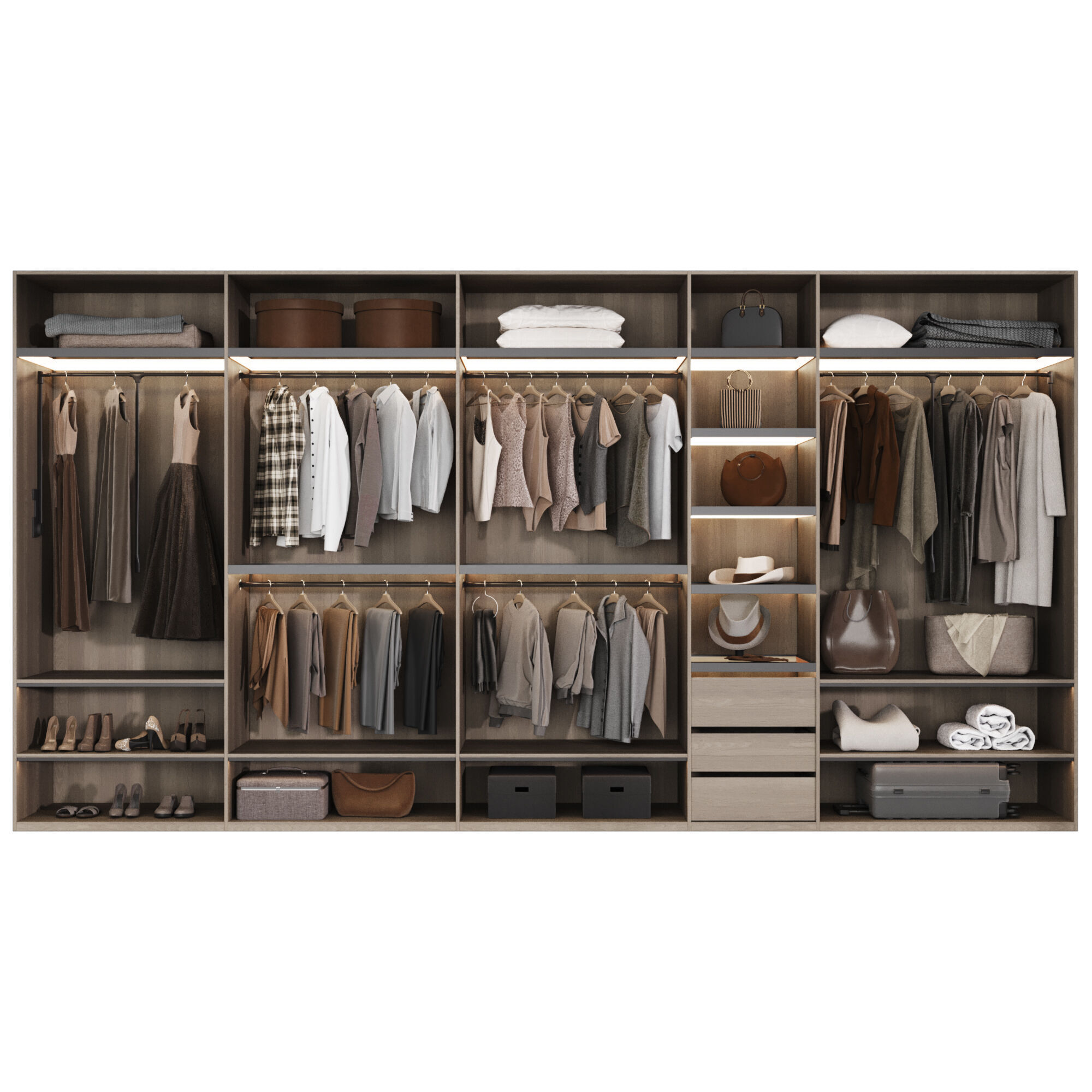 Wardrobe with filling 51 3D model_1