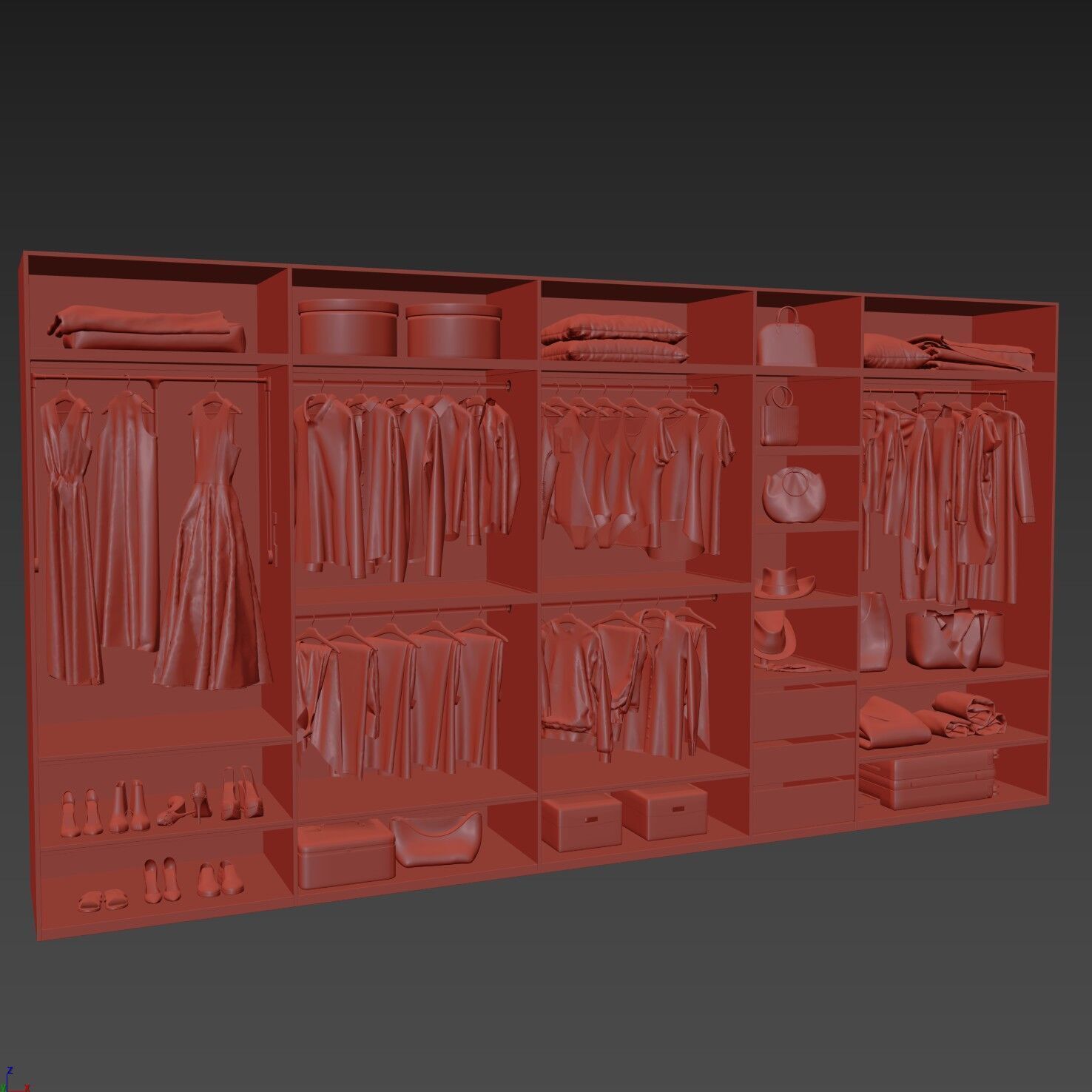 Wardrobe with filling 51 3D model_8