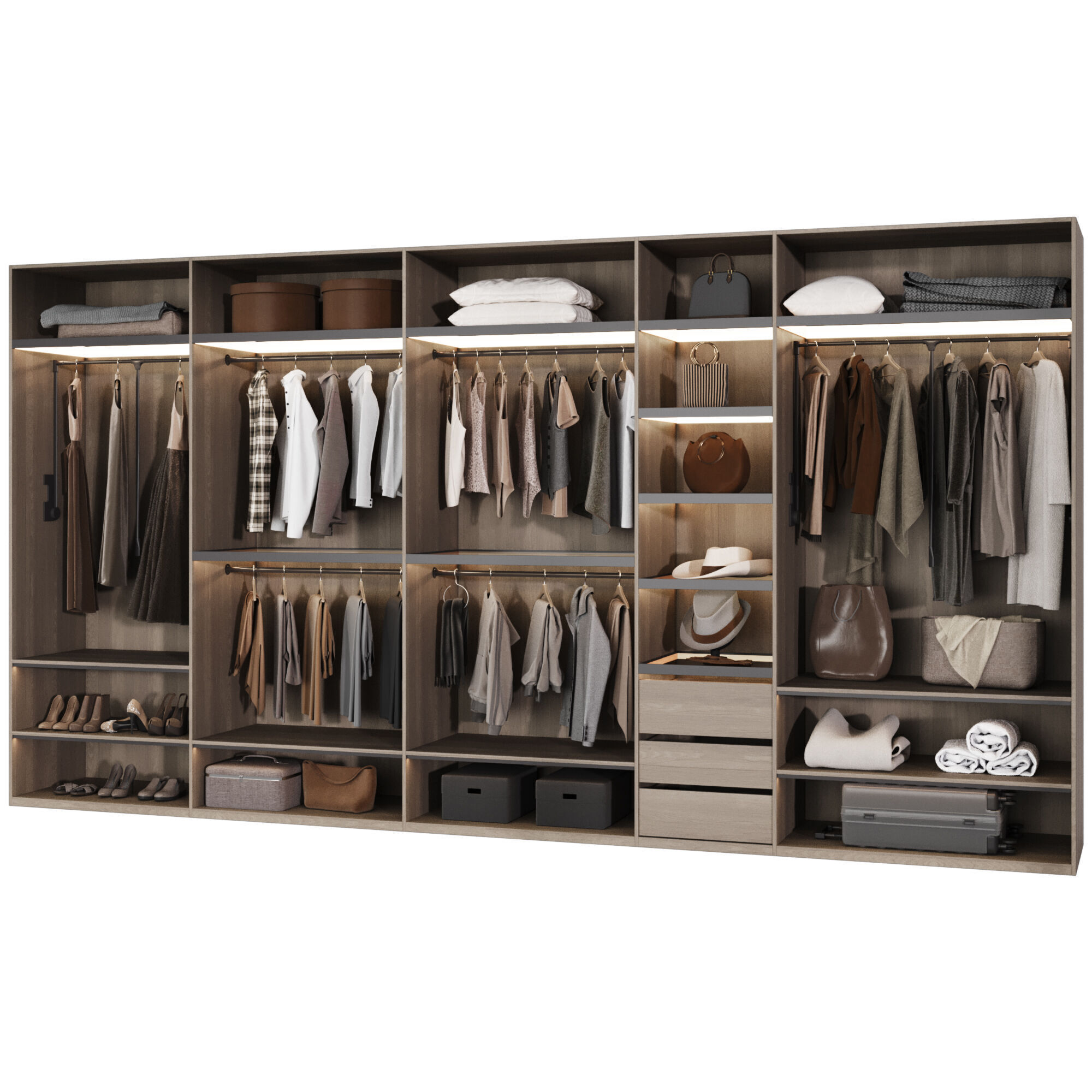 Wardrobe with filling 51 3D model_2