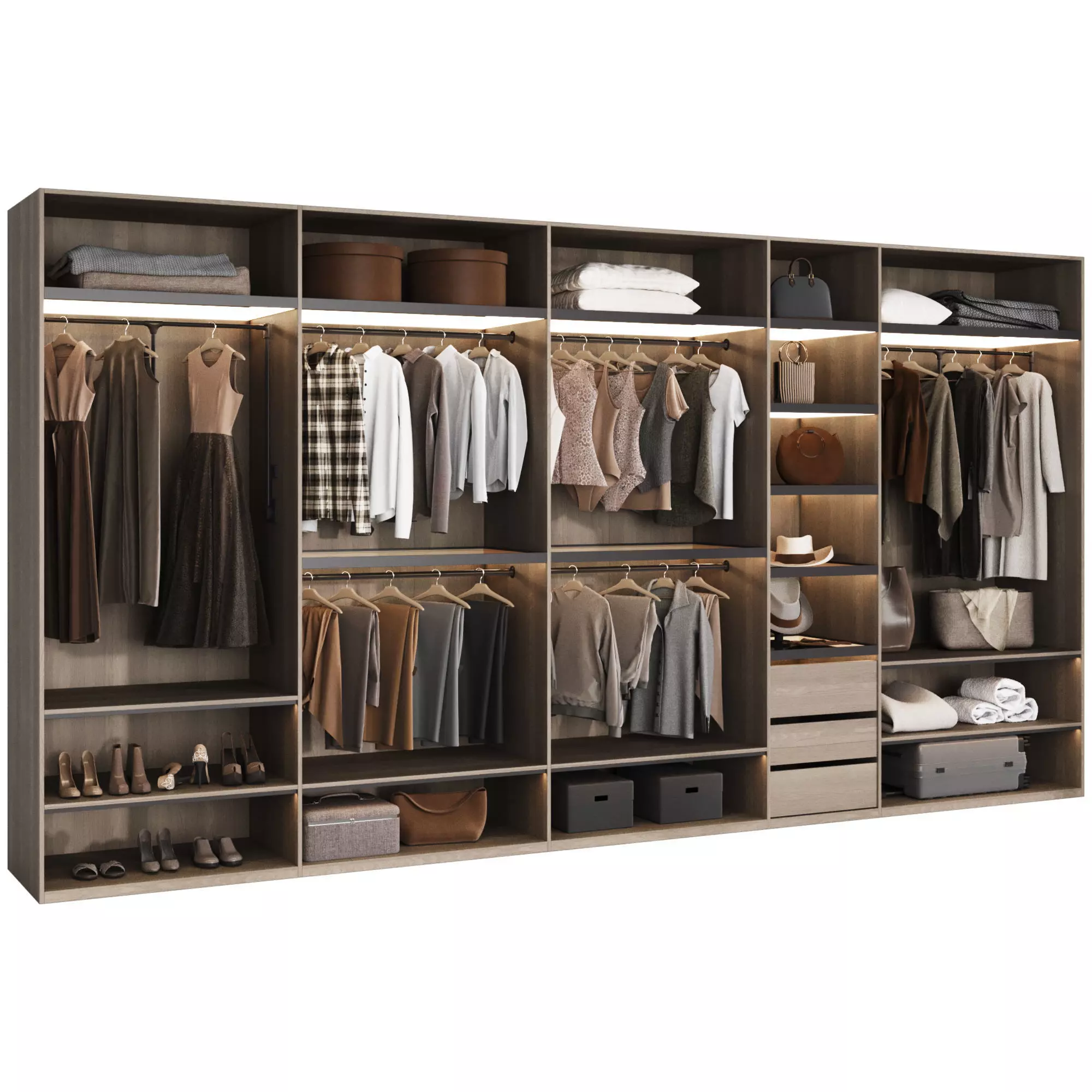 Wardrobe with filling 51 3D model_0