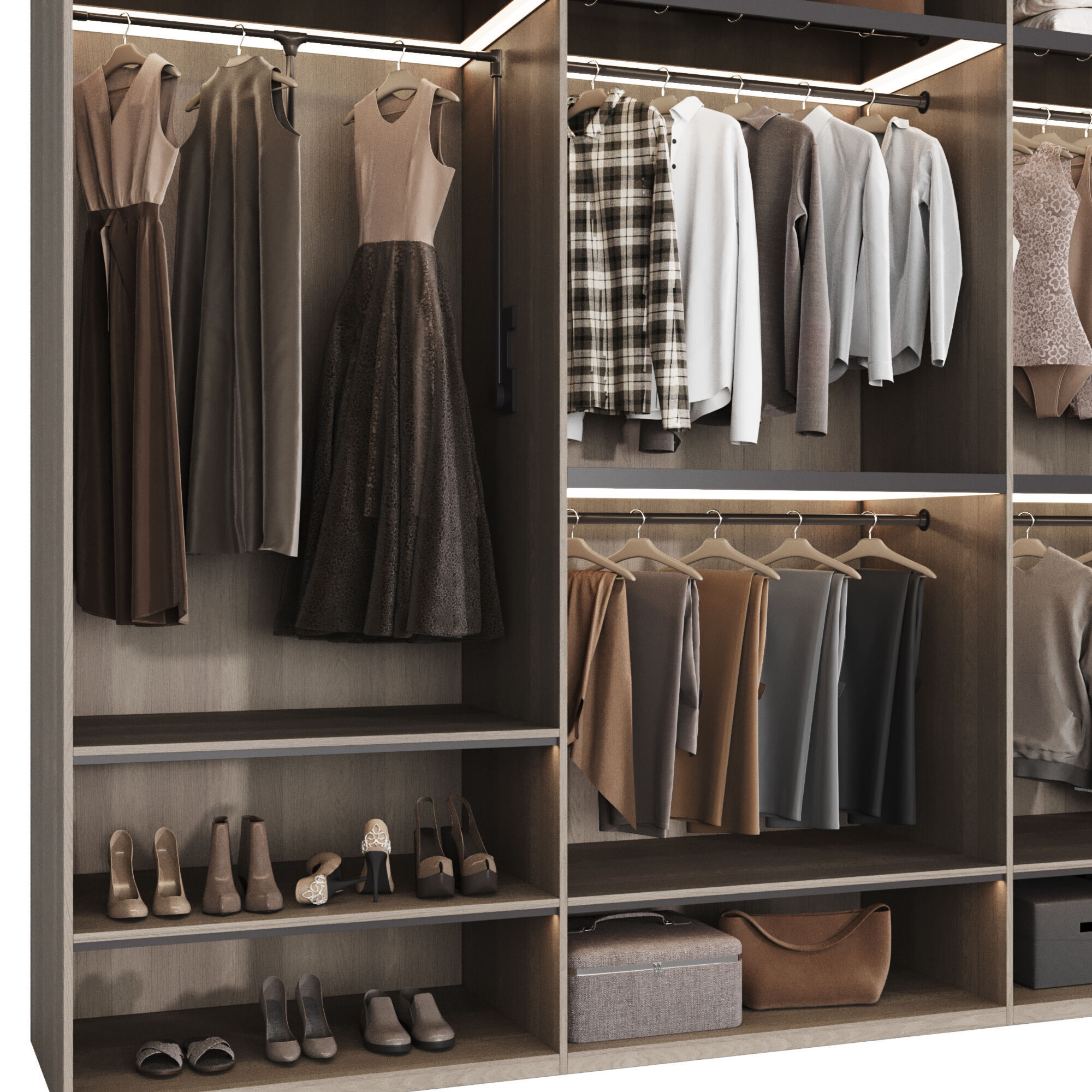 Wardrobe with filling 51 3D model_3
