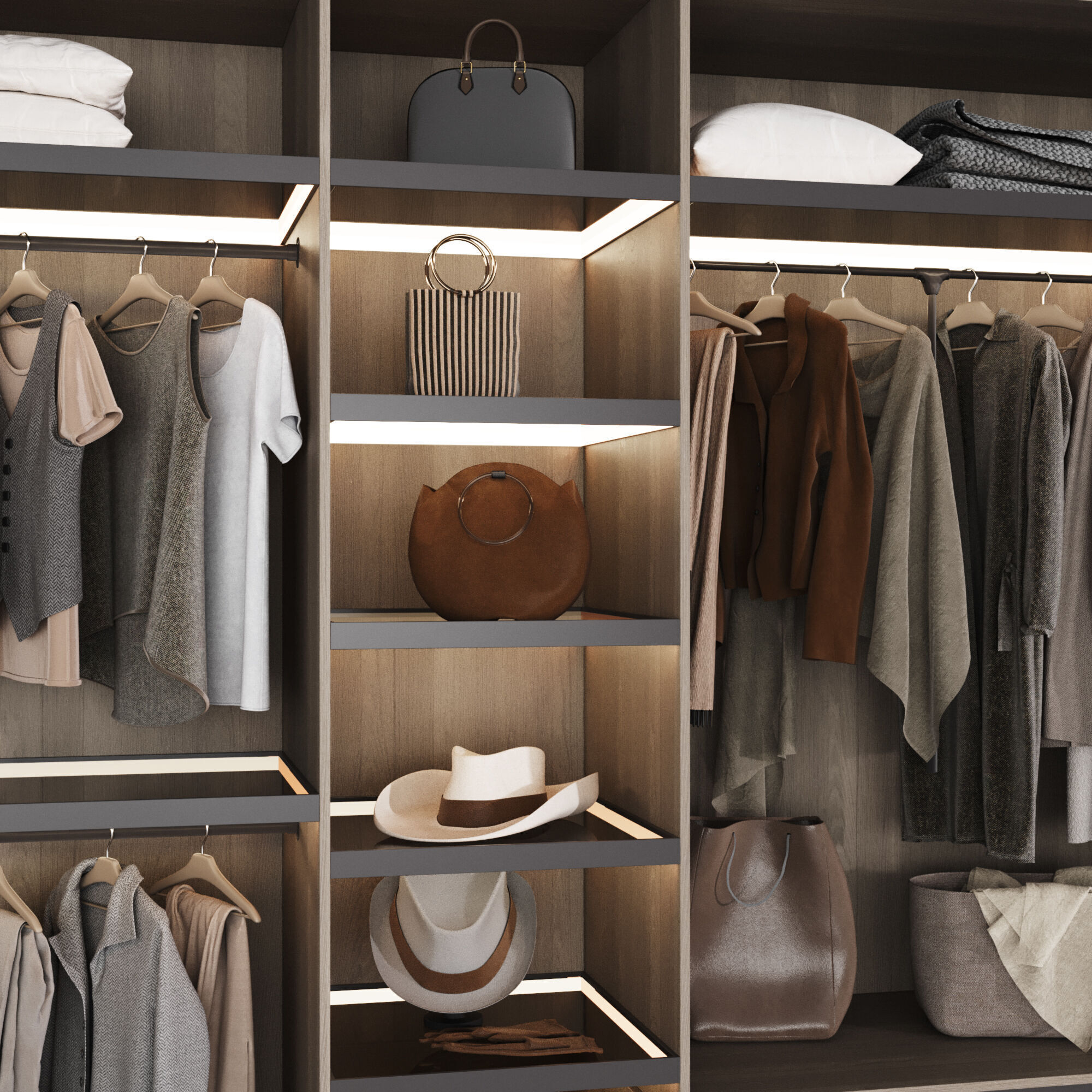Wardrobe with filling 51 3D model_5