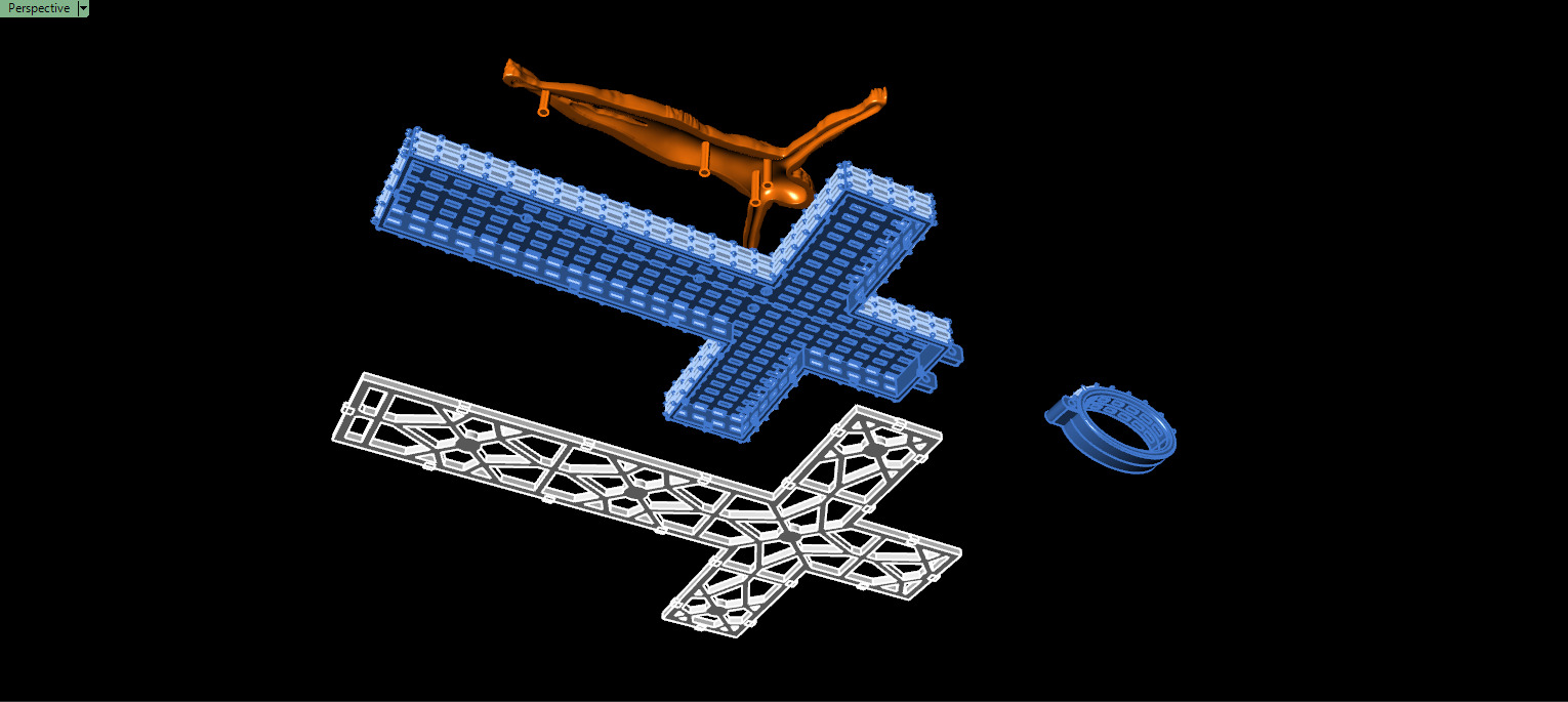 BIG BAGUETTE Jesus Cross Pendant 3D print model_11