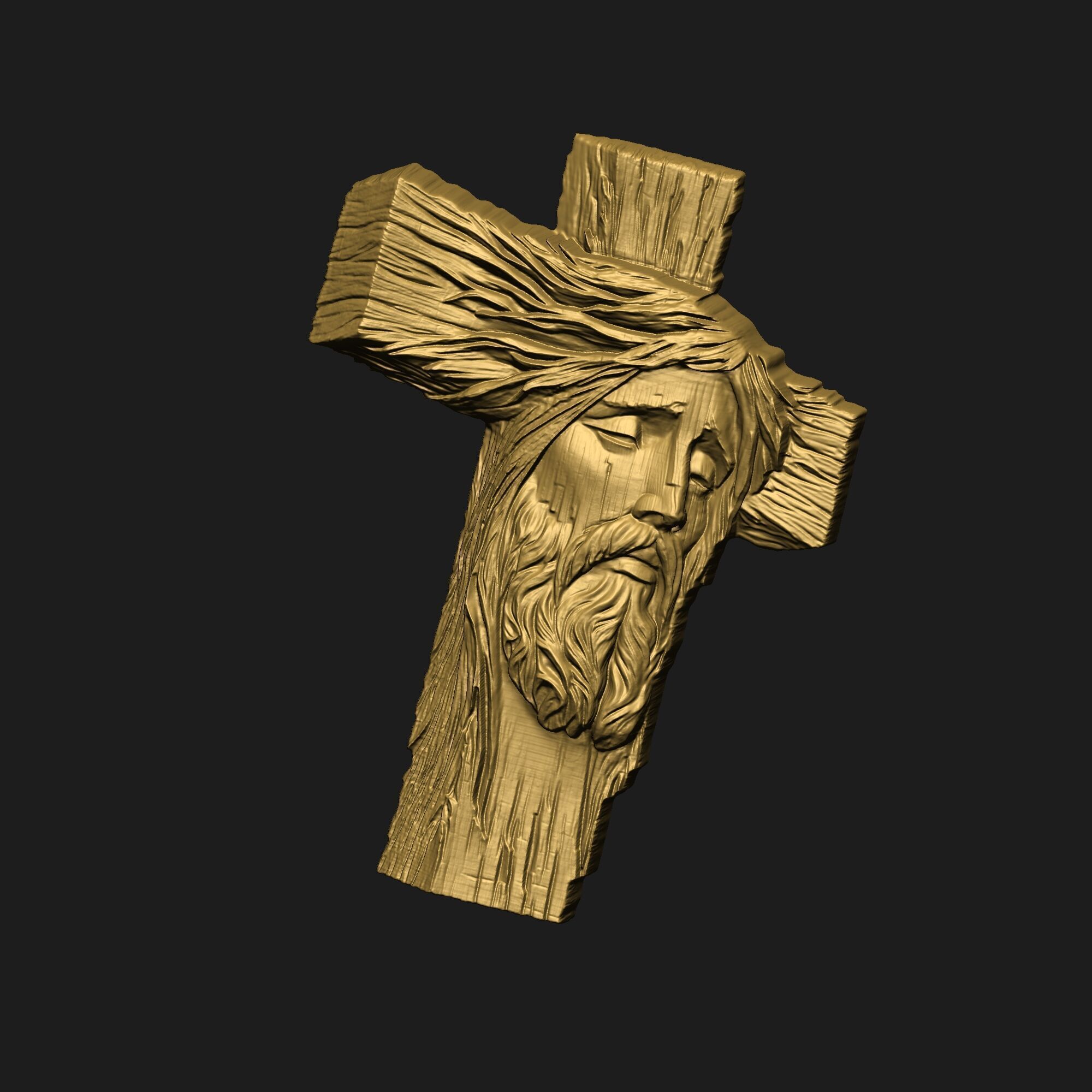 Jesus Cross Pendant 03 3D print model_8