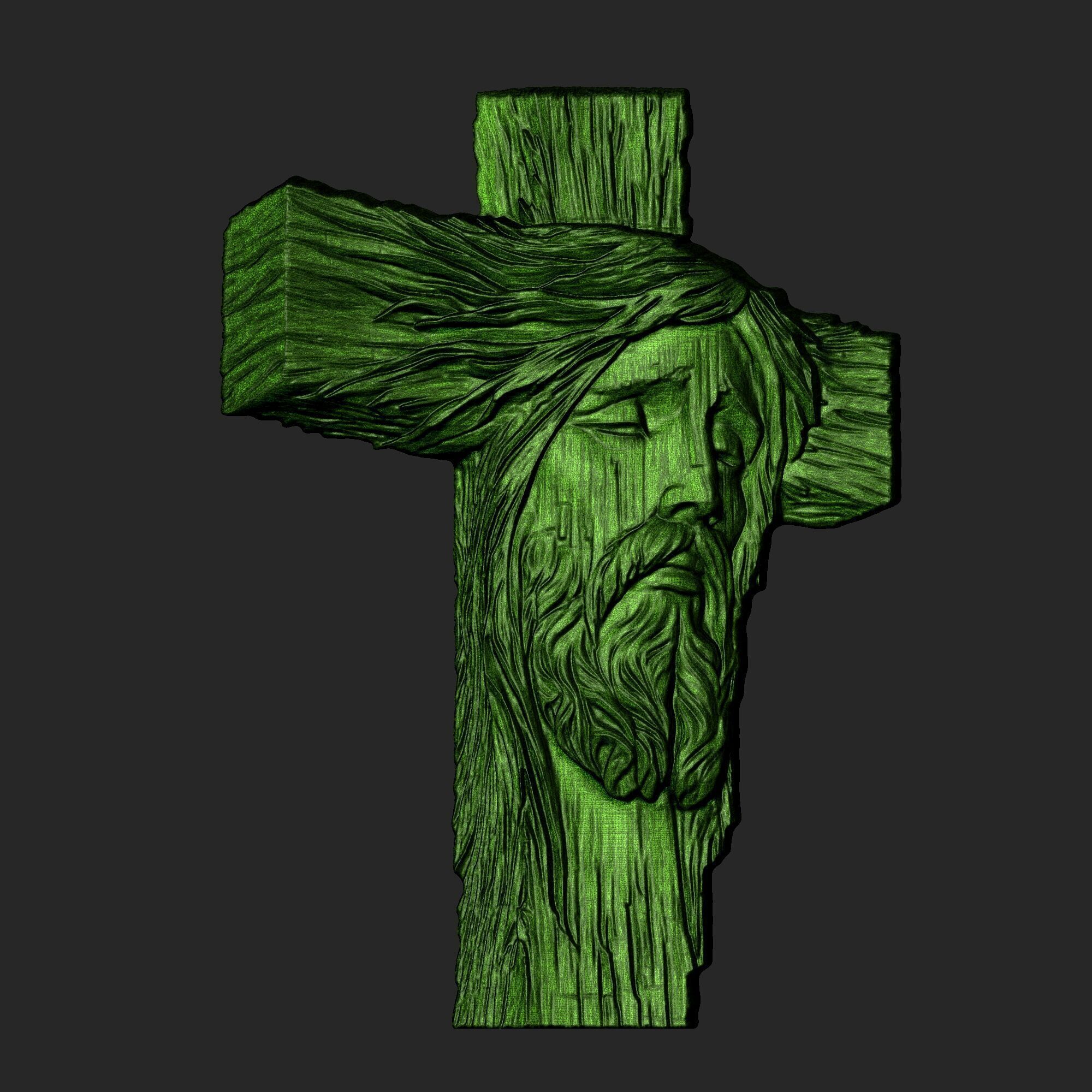 Jesus Cross Pendant 03 3D print model_10