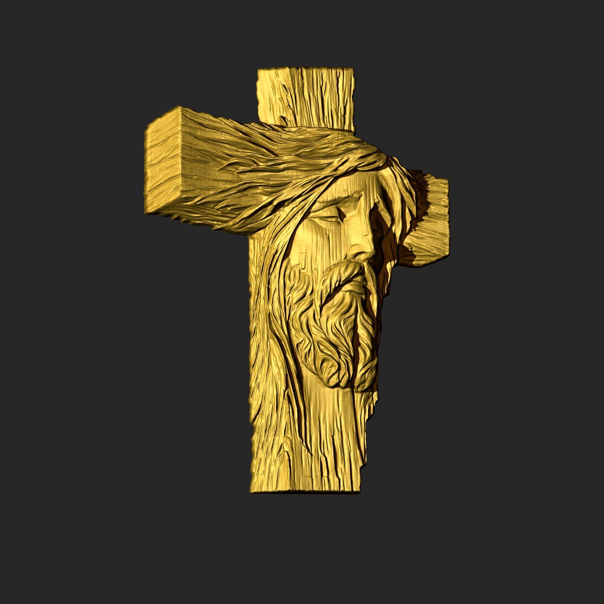 Jesus Cross Pendant 03 3D print model_16