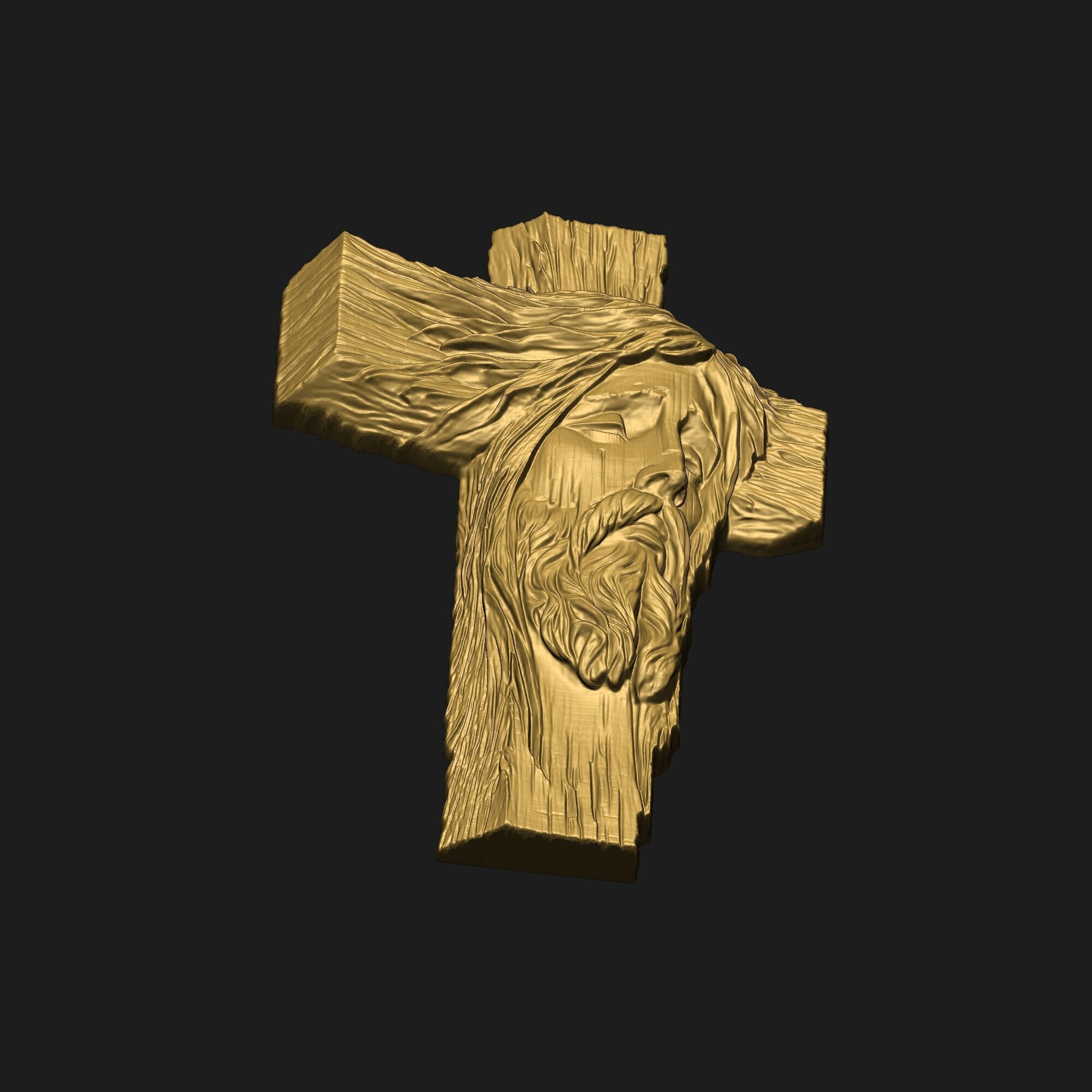 Jesus Cross Pendant 03 3D print model_7