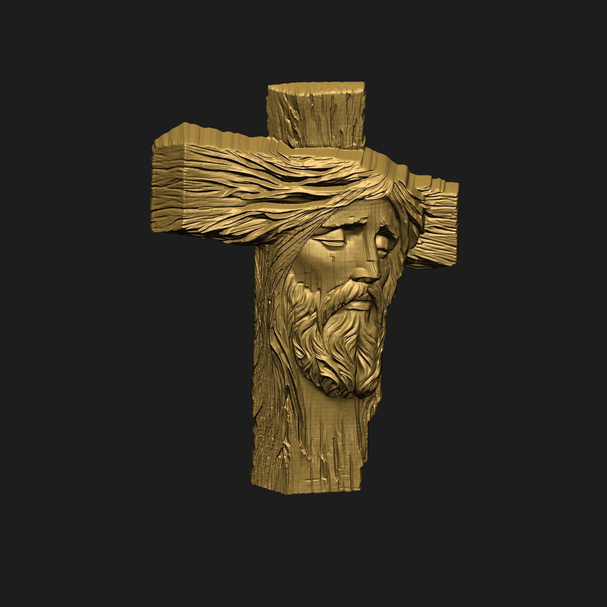 Jesus Cross Pendant 03 3D print model_6