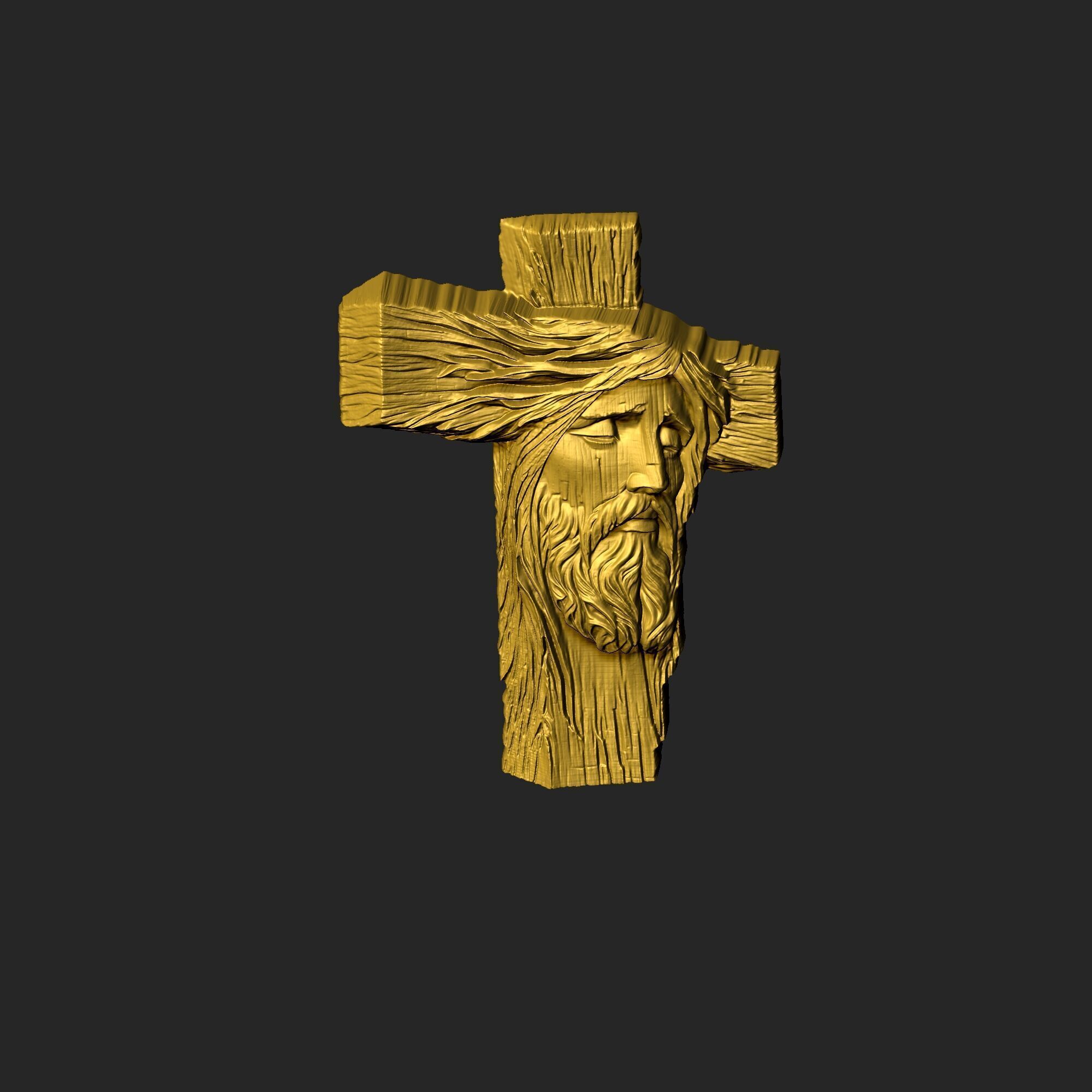 Jesus Cross Pendant 03 3D print model_11