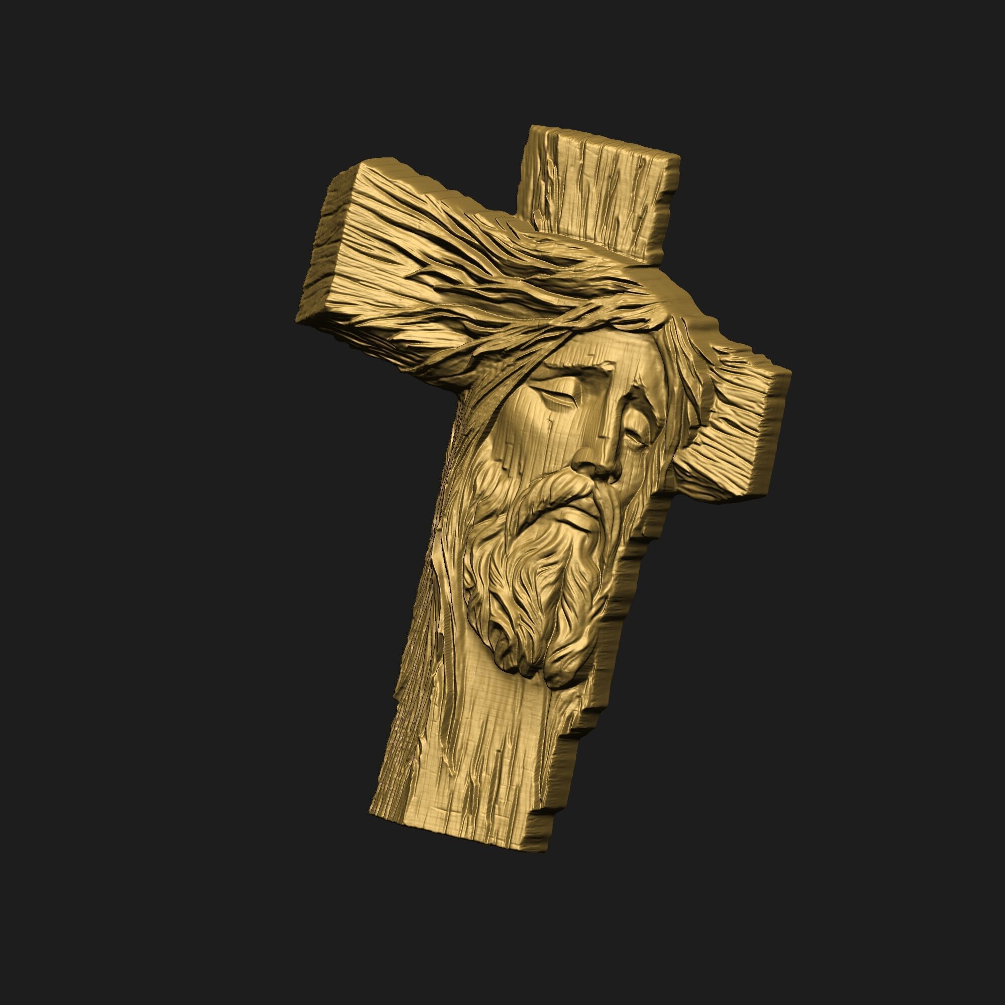 Jesus Cross Pendant 03 3D print model_9