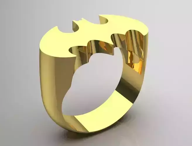 man batman gold ring mr0138 3D print model