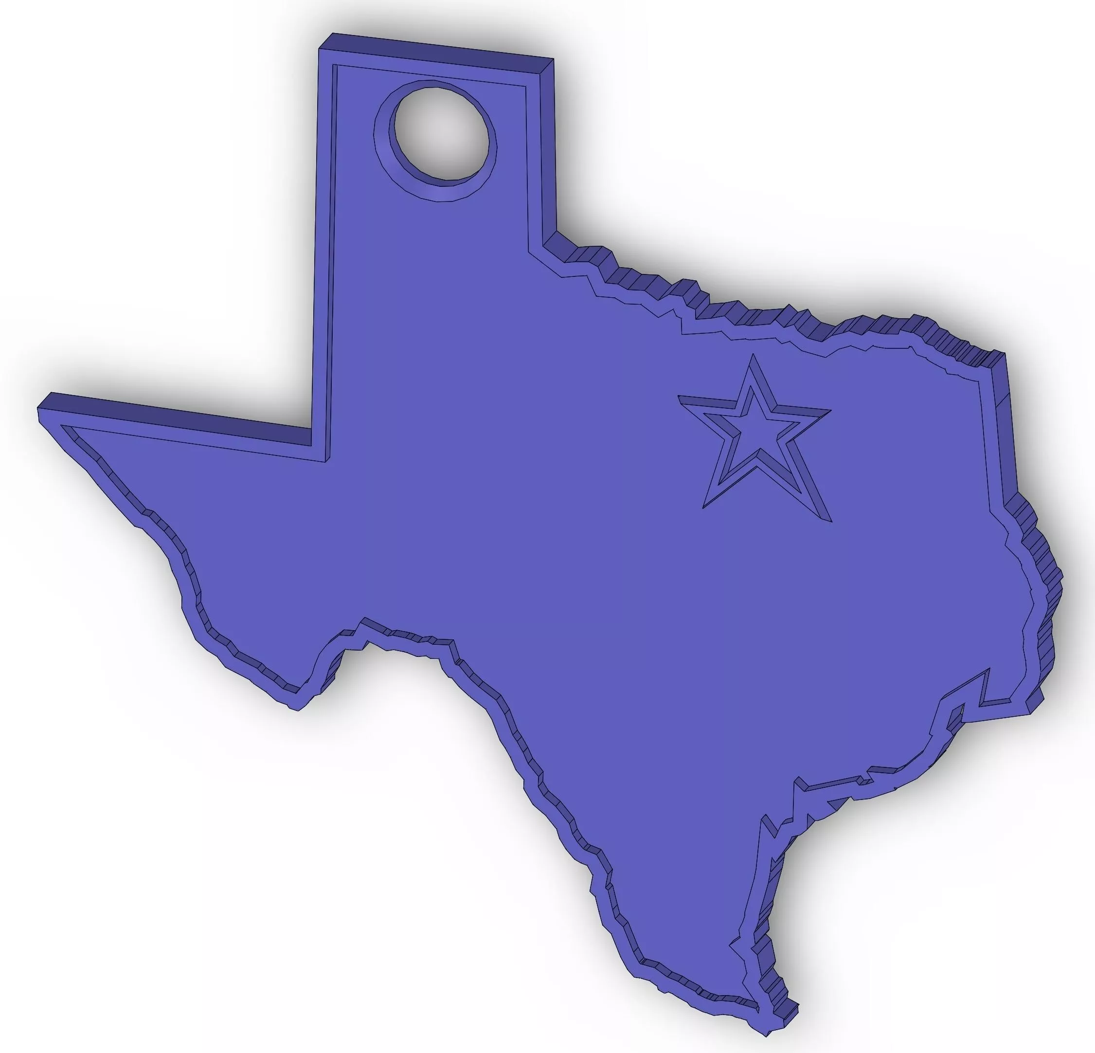 Texas Keychain 3D print model