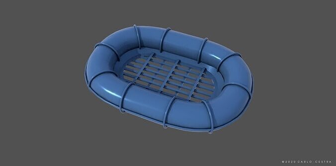 Carley raft - Commercial license - 1-72 scale 3D print model