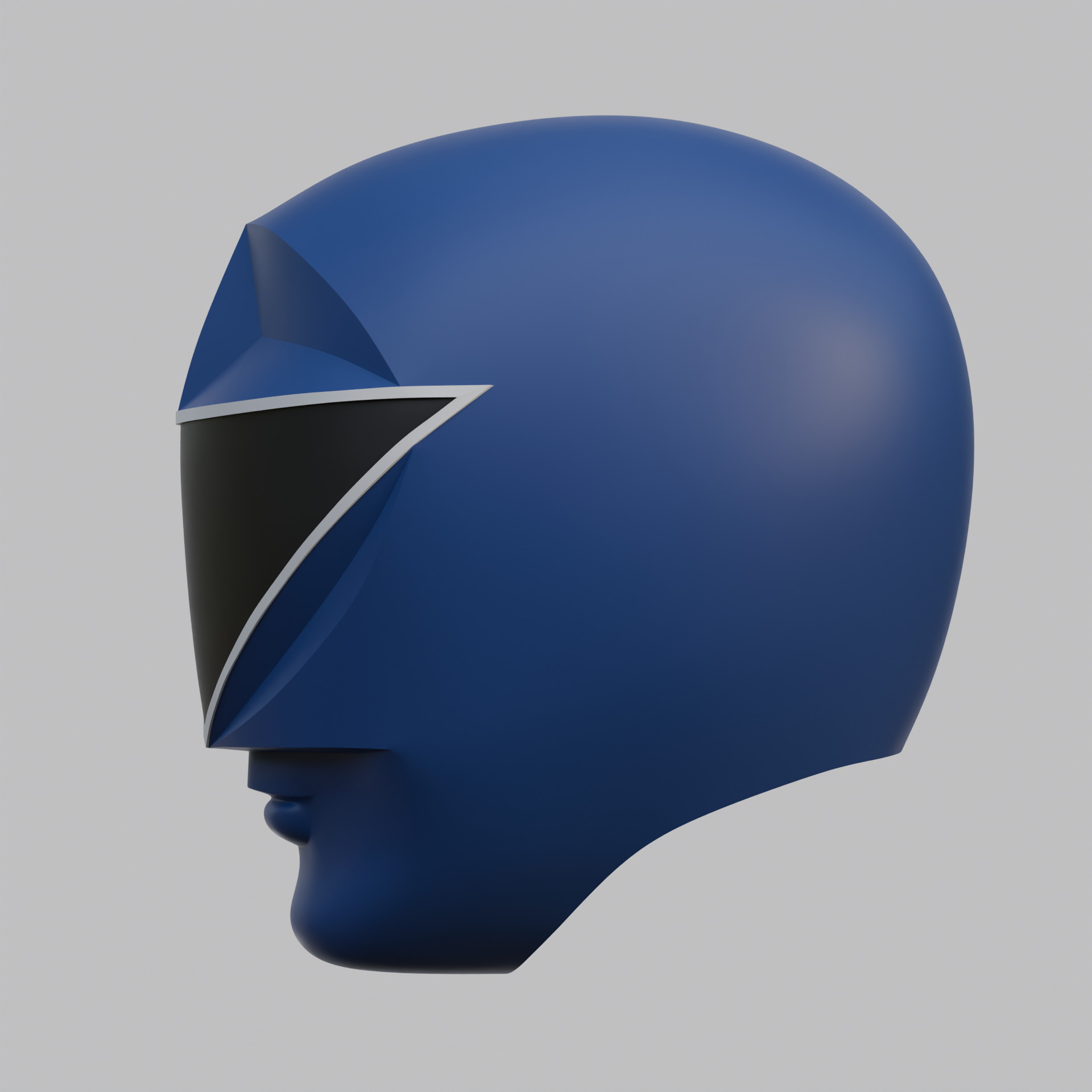 Blue Chouriki Sentai Ohranger or Power Rangers Zeo Blue Helmet 3D print model_2